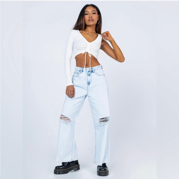 Princess Polly one sleeve crop top - Picture 3 of 8